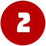 Rotes Icon Zahl 2
