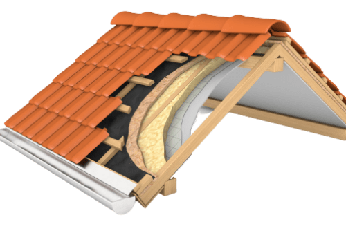 3D Darstellung eines Dachbaus